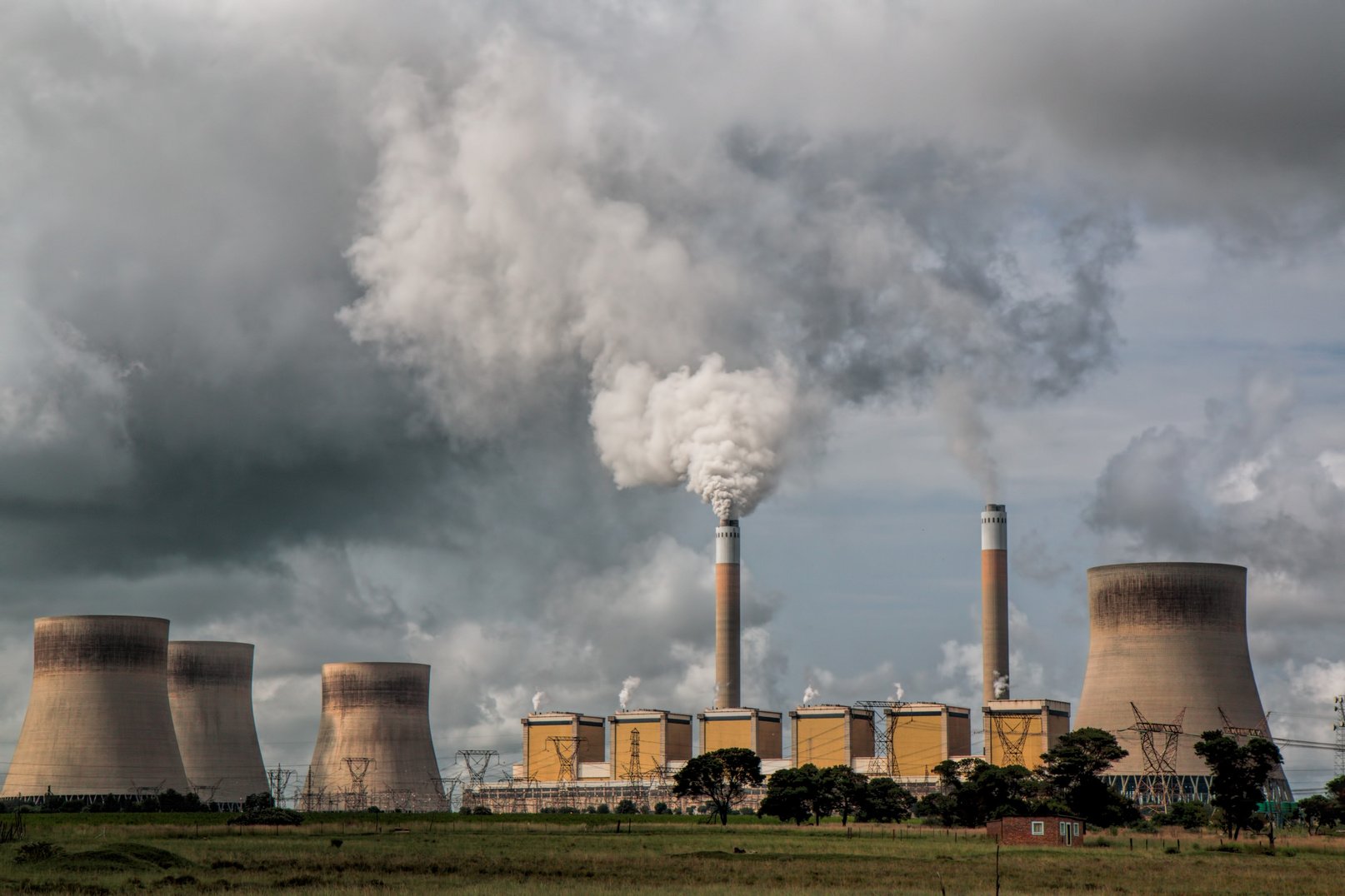 Smoke Fuming from a Power Station